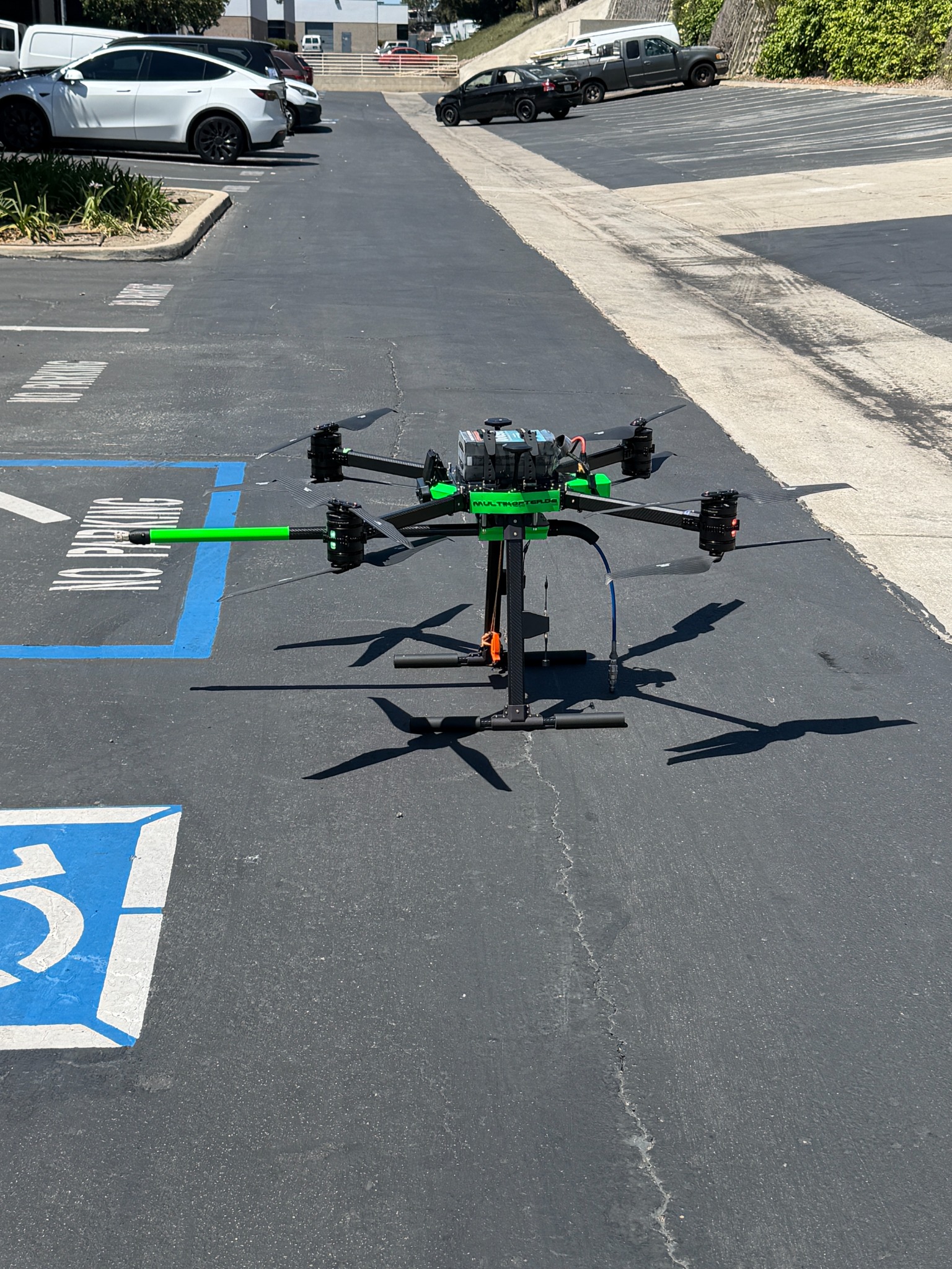 NDT commercial cleaning drone during field testing